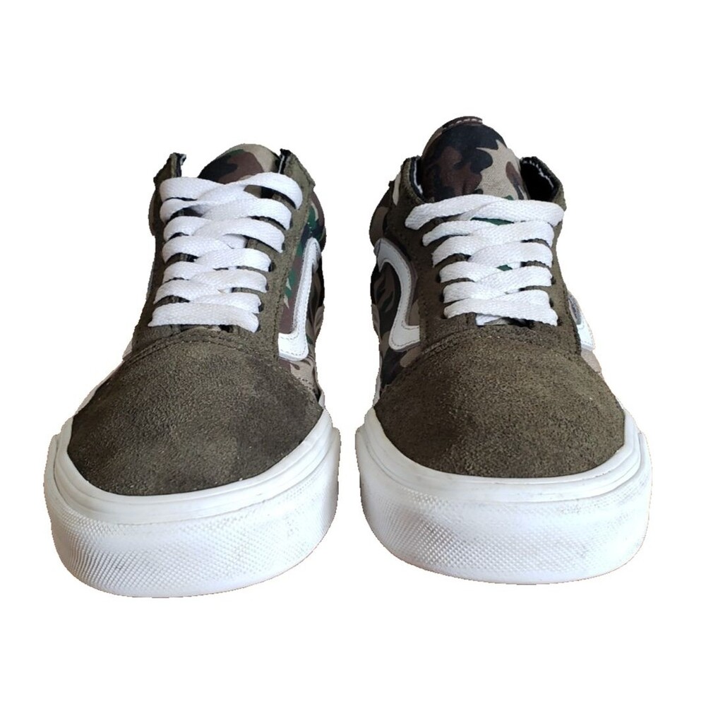 Vans Old Skool Camo Skate Shoes Men's Sz 7.5 Women's Sz 9 Sneakers Green 508731 - Picture 3 of 11
